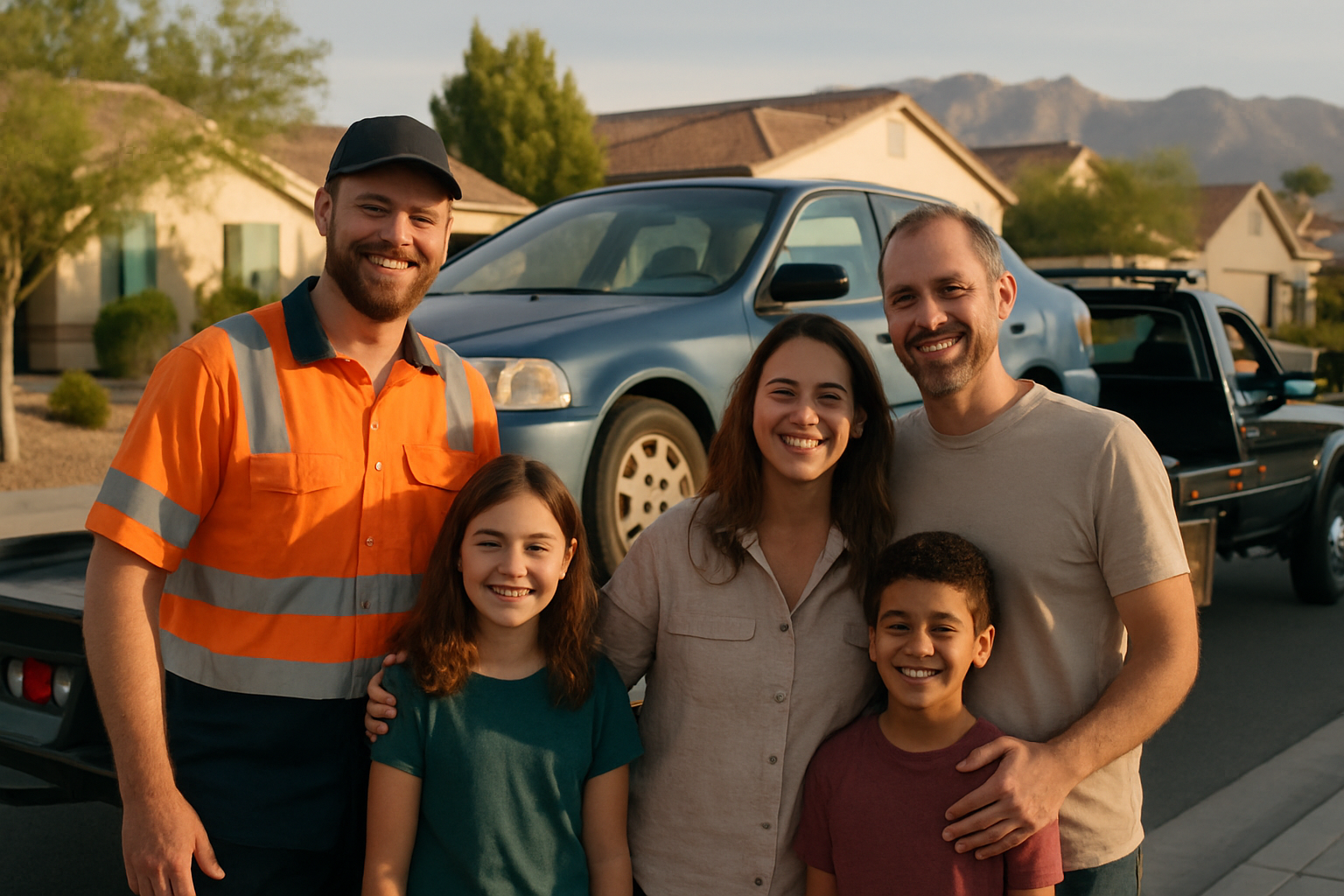 Vehicle donation moment in Nevada
